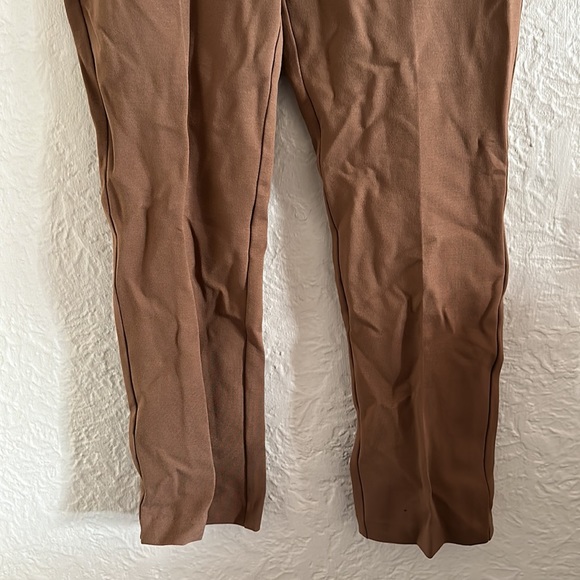 Chico’s Juliet Ankle Pant Ultimate Fit Brevity Brown Tan Ponte Knit Pants 2 NWT - Picture 7 of 16